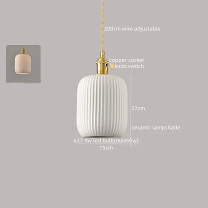 White Ceramic Pendant Light