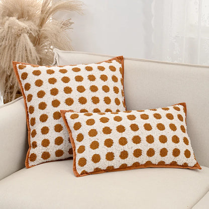 Orange Retro Throw Pillow Cover