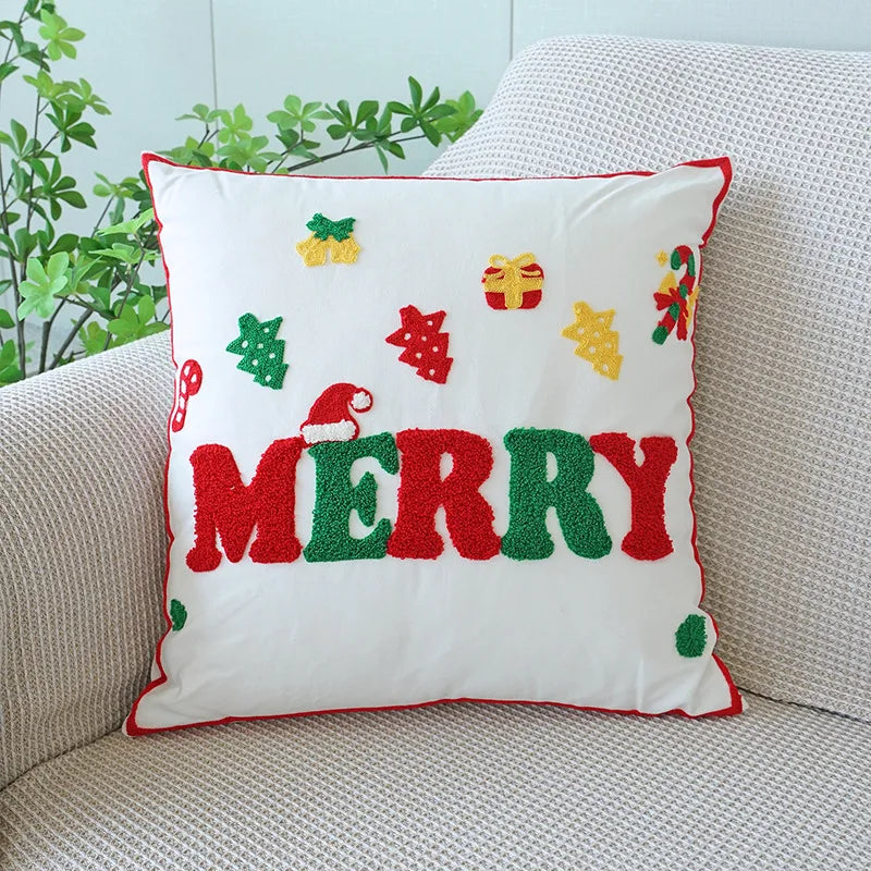 Christmas Plush Throw Pillow Cover