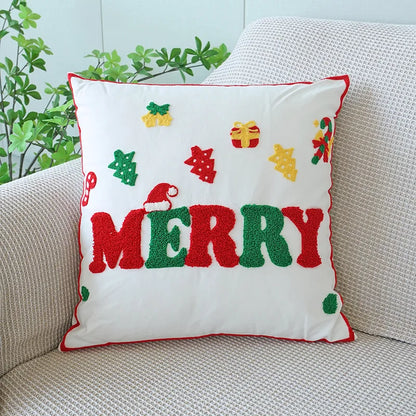 Christmas Plush Throw Pillow Cover