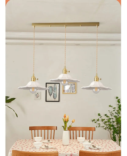 White Ceramic Pendant Light