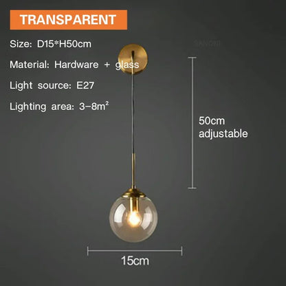 Modern Ball Glass Sconce