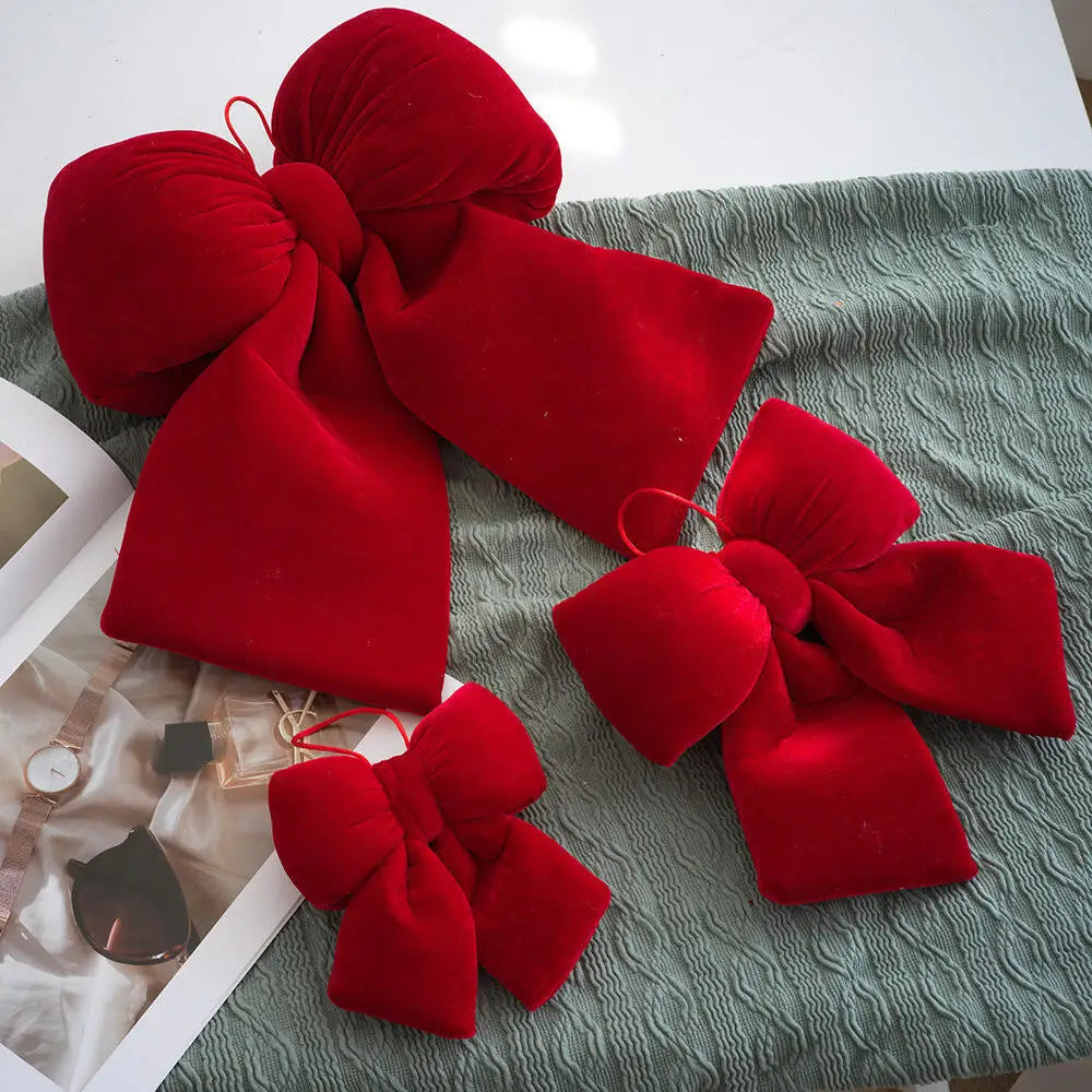 Christmas Velvet Red Bow