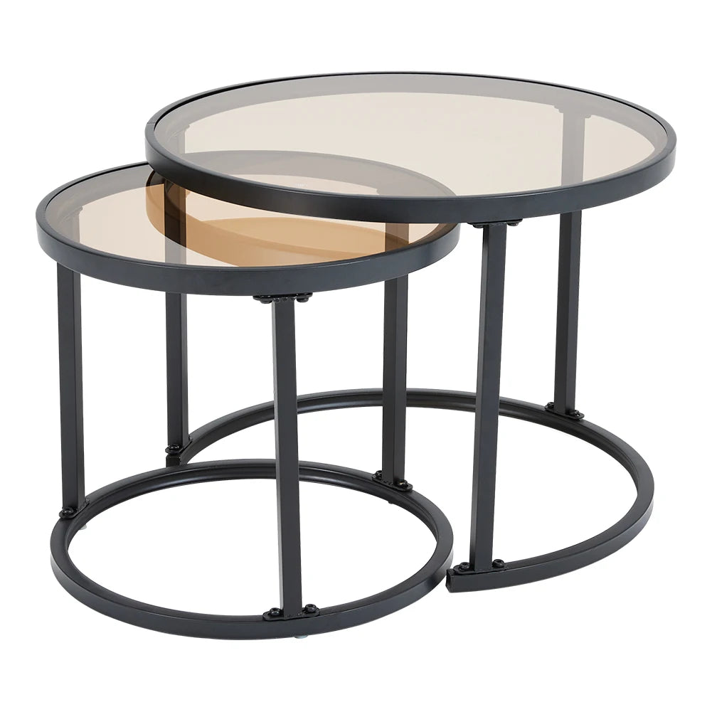 Glass Nesting Table Set
