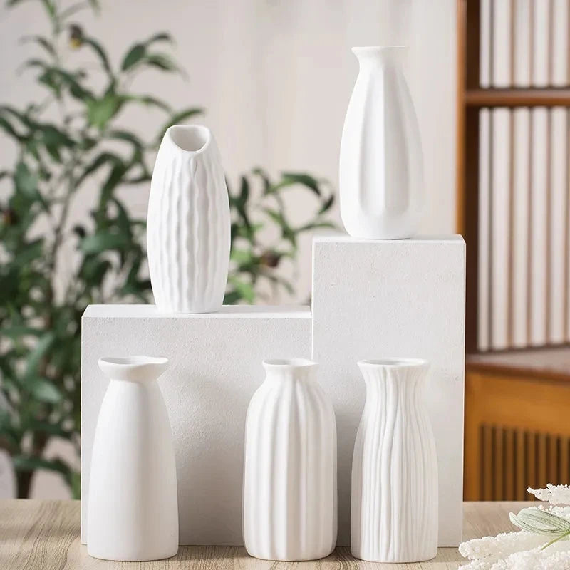 White Vase Mini Flower Pot