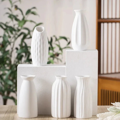 White Vase Mini Flower Pot