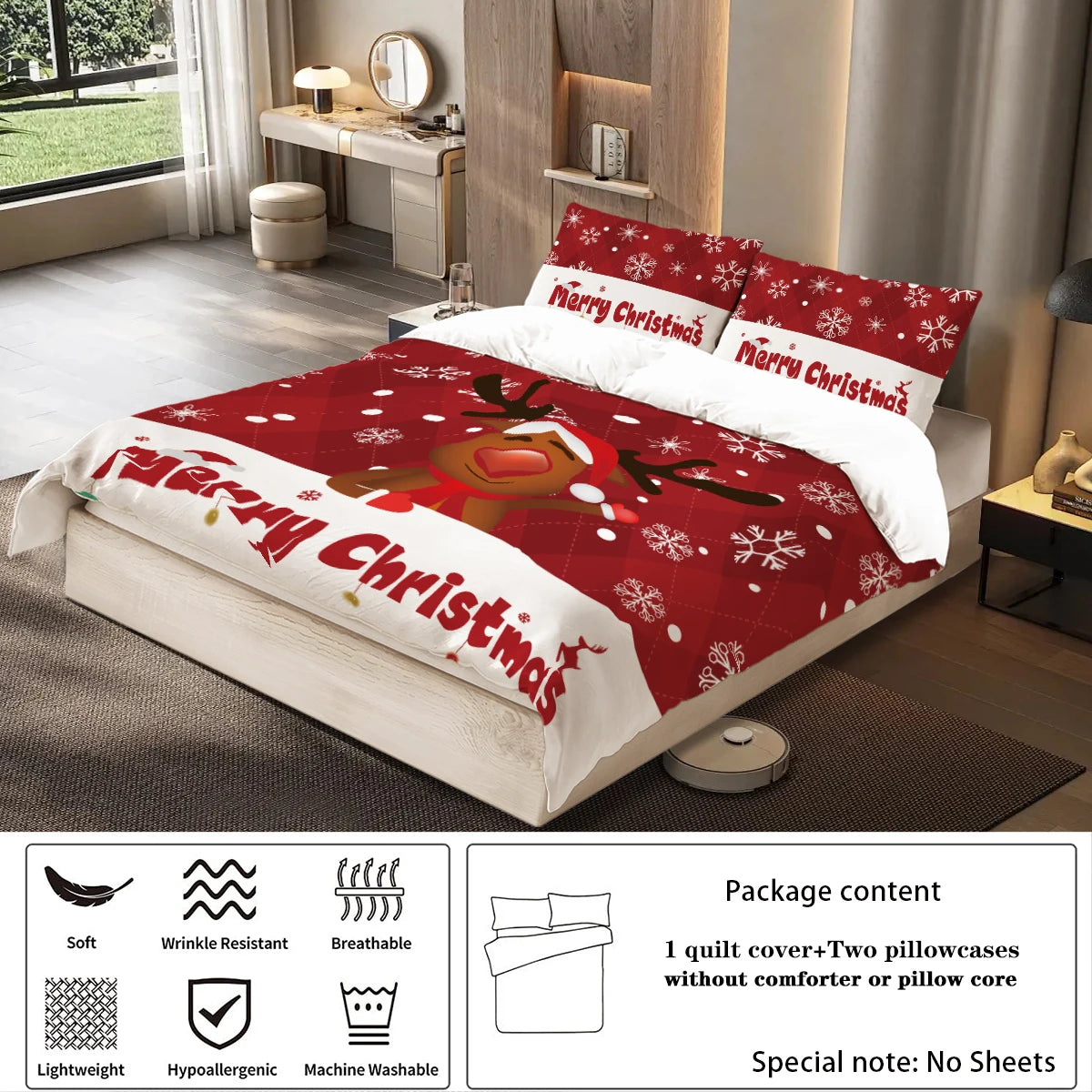 Duvet Christmas Themed 3 pc Set