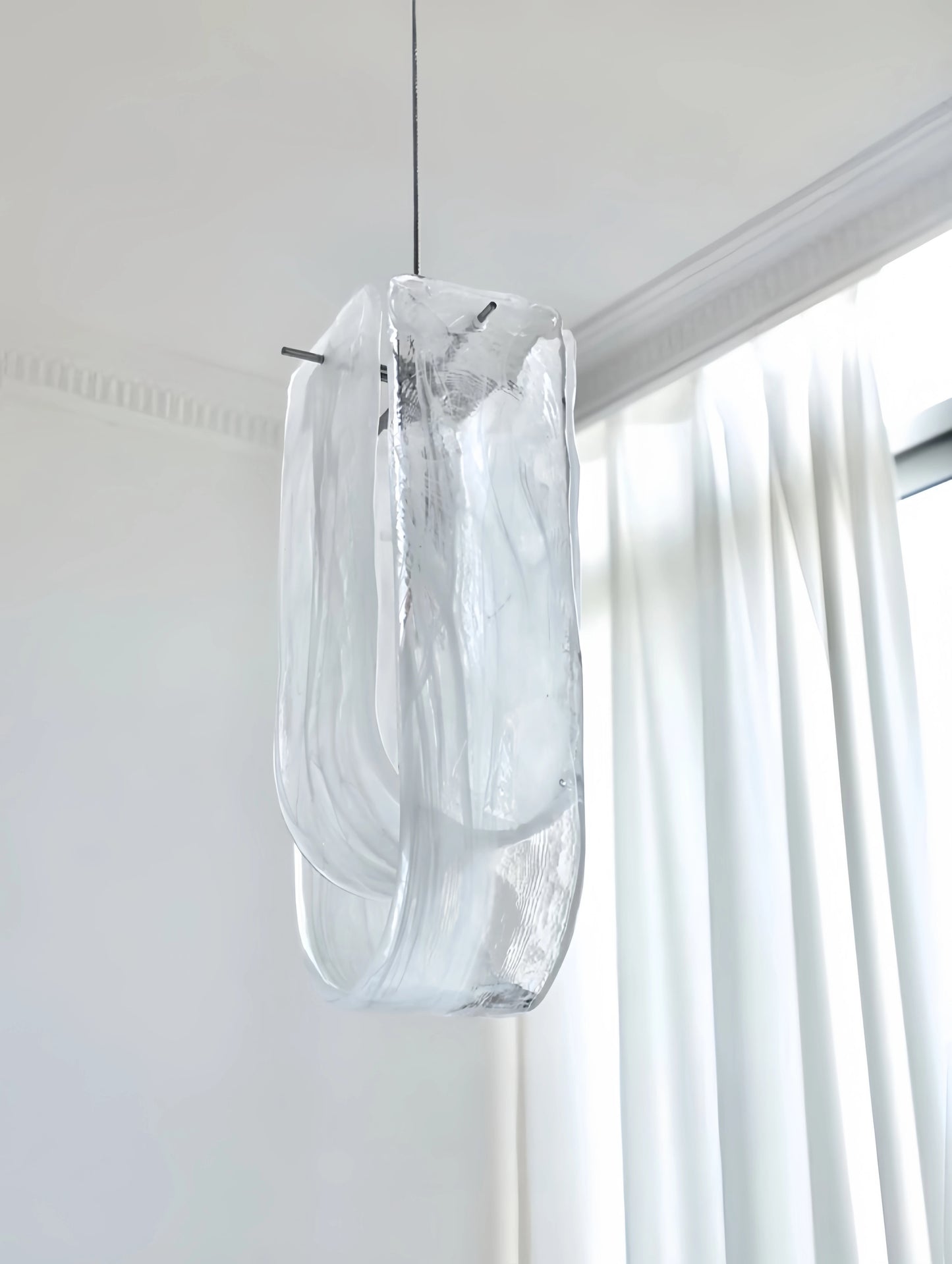 Modern Glass Hanging Art Chandelier