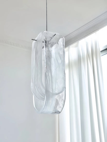 Modern Glass Hanging Art Chandelier