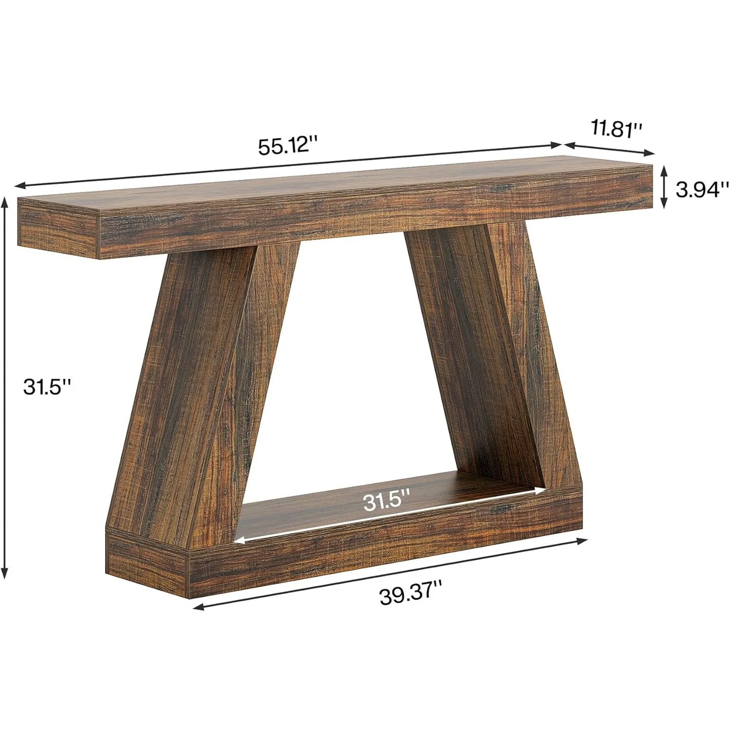 Farmhouse Console Table 55"