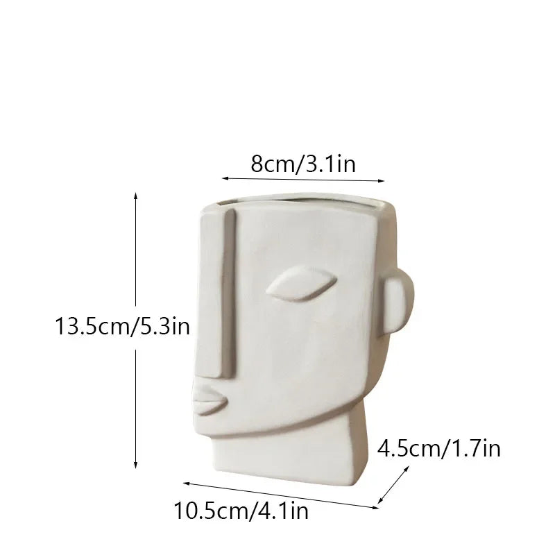 Abstract Human Face Vase