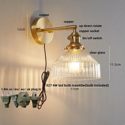 Clear Glass LED Wall Light