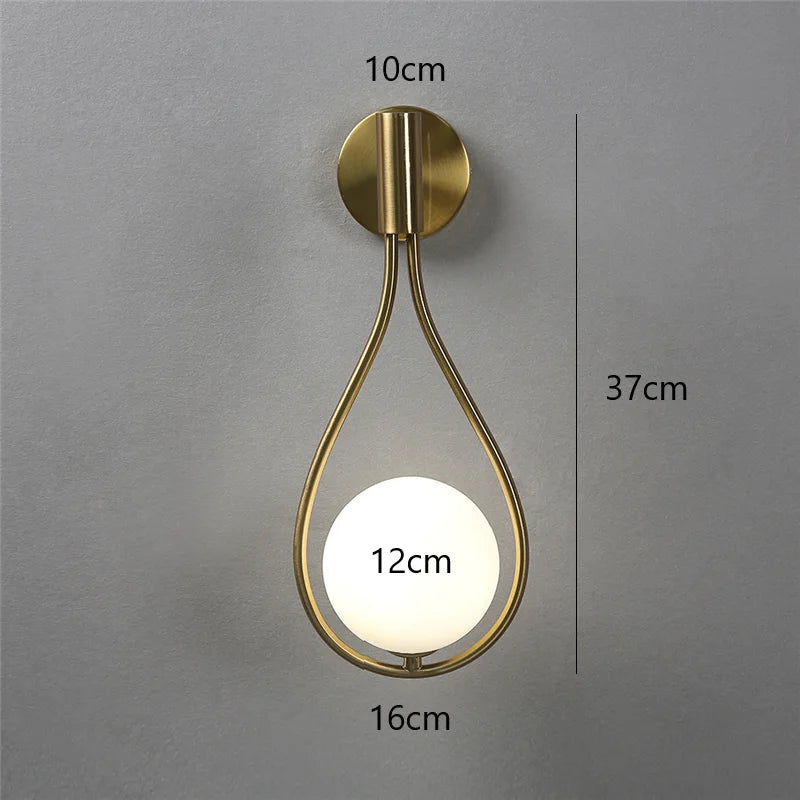 Glass Ball Wall Light