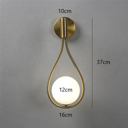 Glass Ball Wall Light