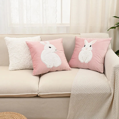 Embroidered Throw Pillow Cover