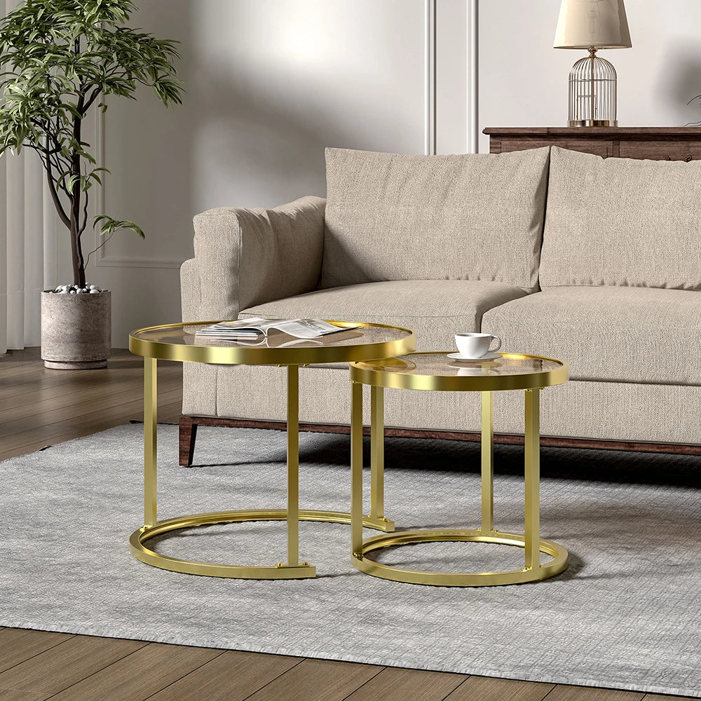 Glass Nesting Table Set