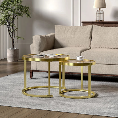 Glass Nesting Table Set