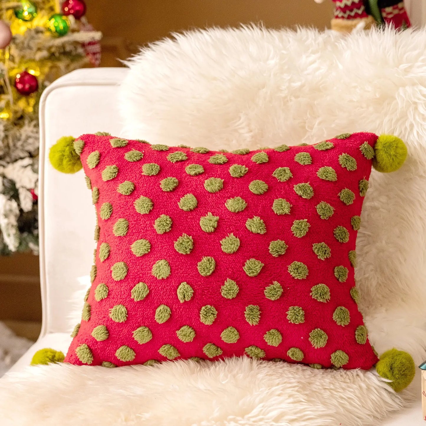 New Jacquard Christmas Sofa Pillowcase