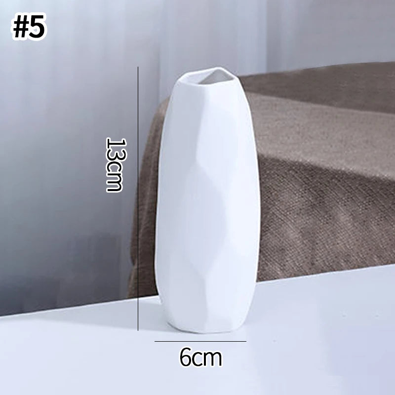 White Vase Mini Flower Pot