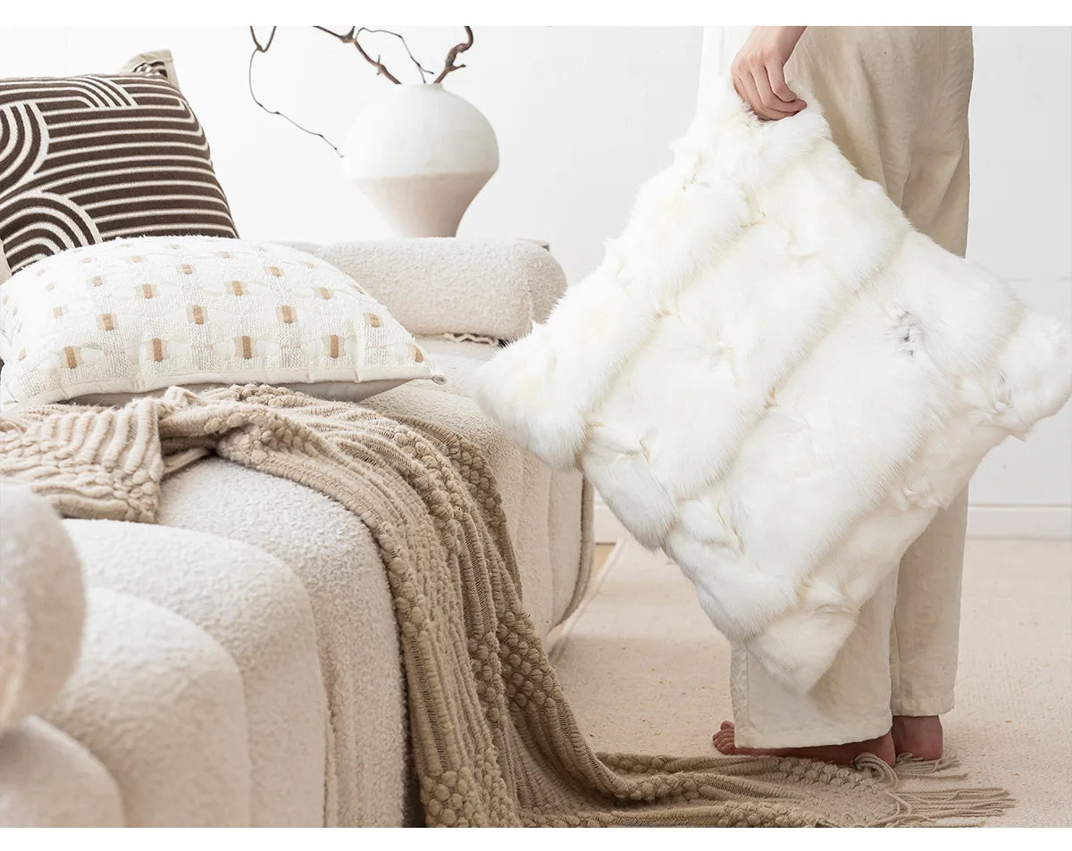 Creamy Simple Throw Pillowcase