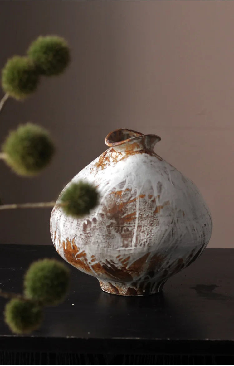 Vintage Wabi-Sabi Style Pot