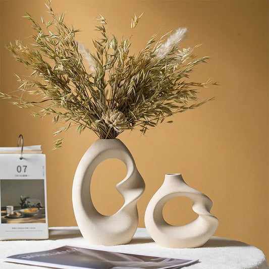 CAPIRON Ceramic Matte Vase Set of 2