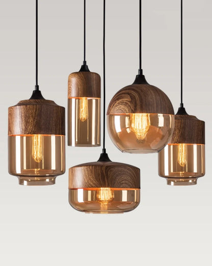Vintage Wood Pendant Light