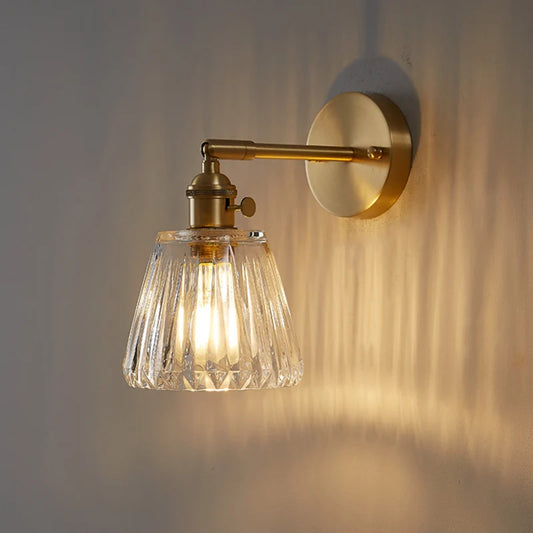 Luxury Brass/Glass Wall Lamp