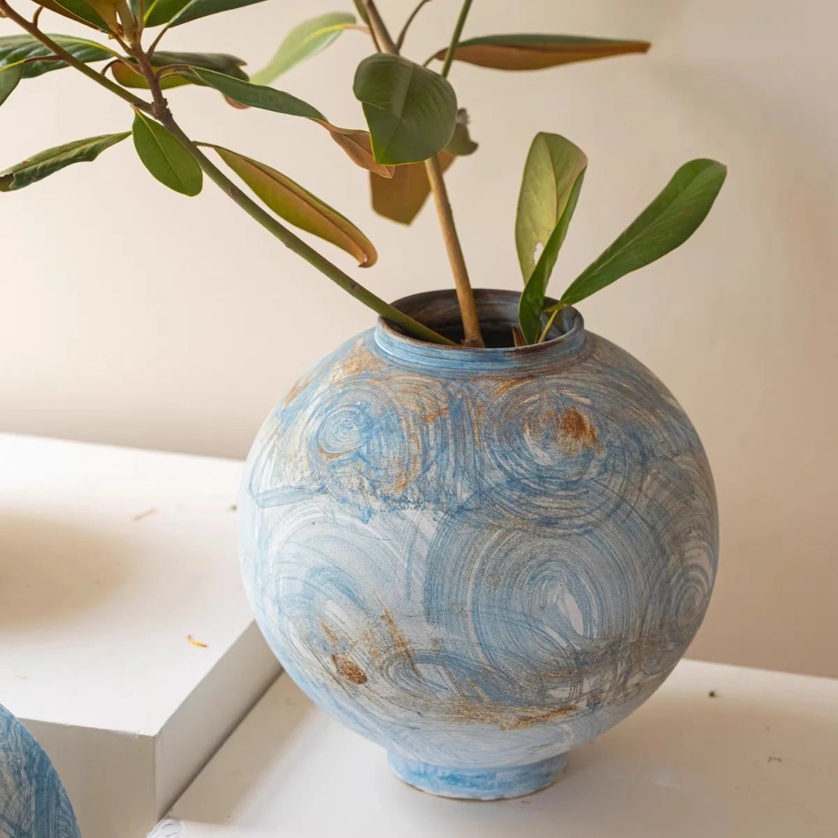 Wind Blue Wabi-Sabi Vase