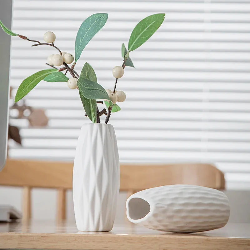 White Vase Mini Flower Pot