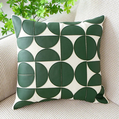 Luxury Green Stamping Throw Pillow Cover