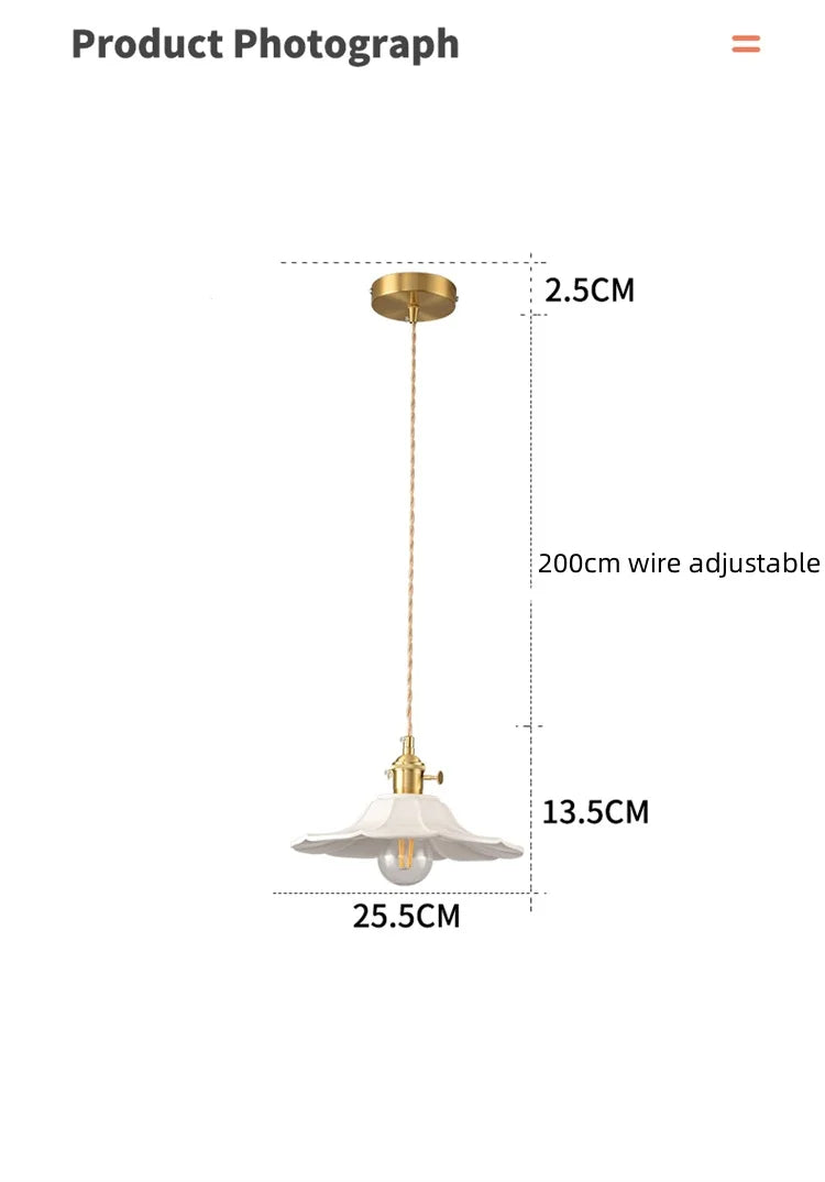 White Ceramic Pendant Light