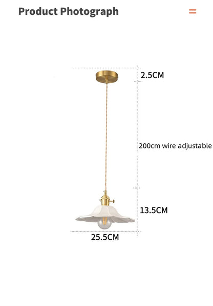 White Ceramic Pendant Light