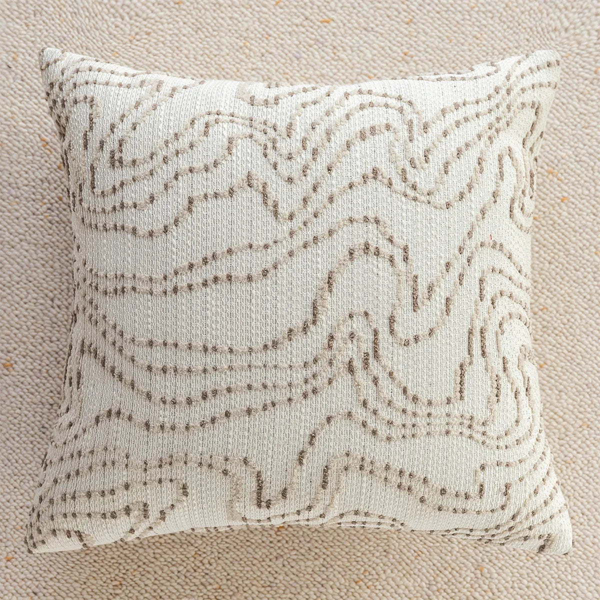 Creamy Simple Throw Pillowcase