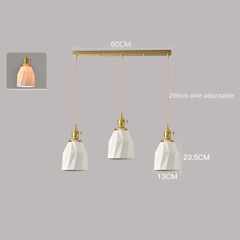 White Ceramic Pendant Light