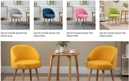 Small Accent Tub Chairs Set of 2