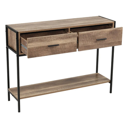 Rustic Brown Console Table