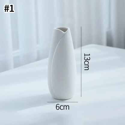 White Vase Mini Flower Pot