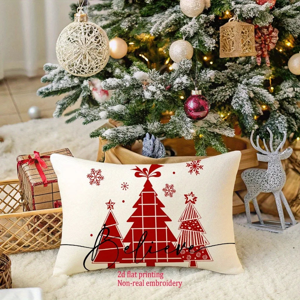 Christmas Tree 'Believe' Pillowcases