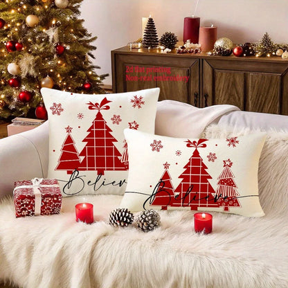 Christmas Tree 'Believe' Pillowcases