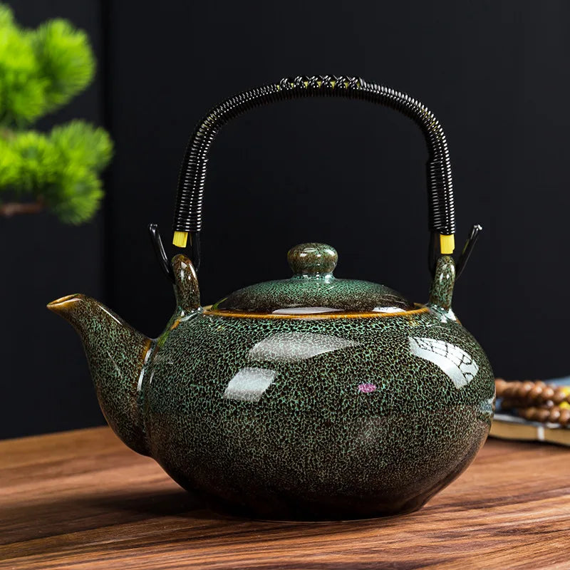 Tianmu Glazed Kiln Chinese Ceramic Teapot