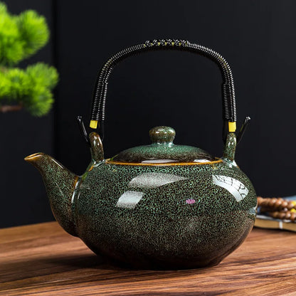 Tianmu Glazed Kiln Chinese Ceramic Teapot