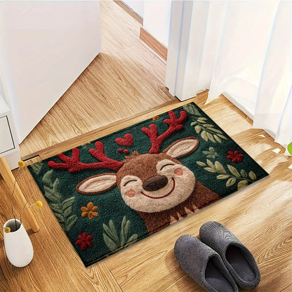 Christmas Deer Microfiber Bath Mat