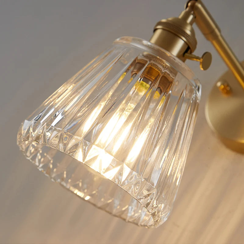 Luxury Brass/Glass Wall Lamp