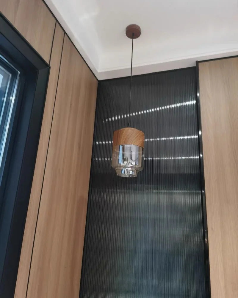 Vintage Wood Pendant Light