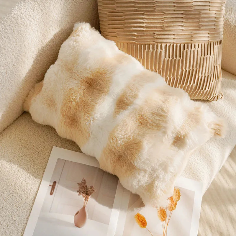 Brown Cream Throw Pillow Cover