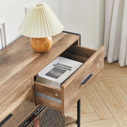 Rustic Brown Console Table