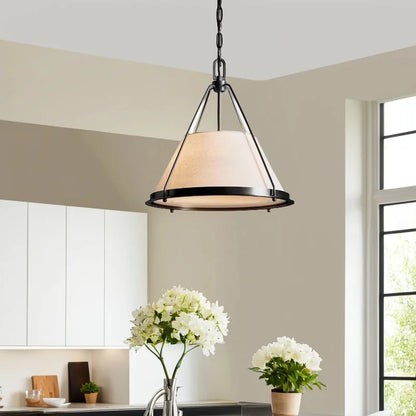 Vintage Fabric Pendant Light