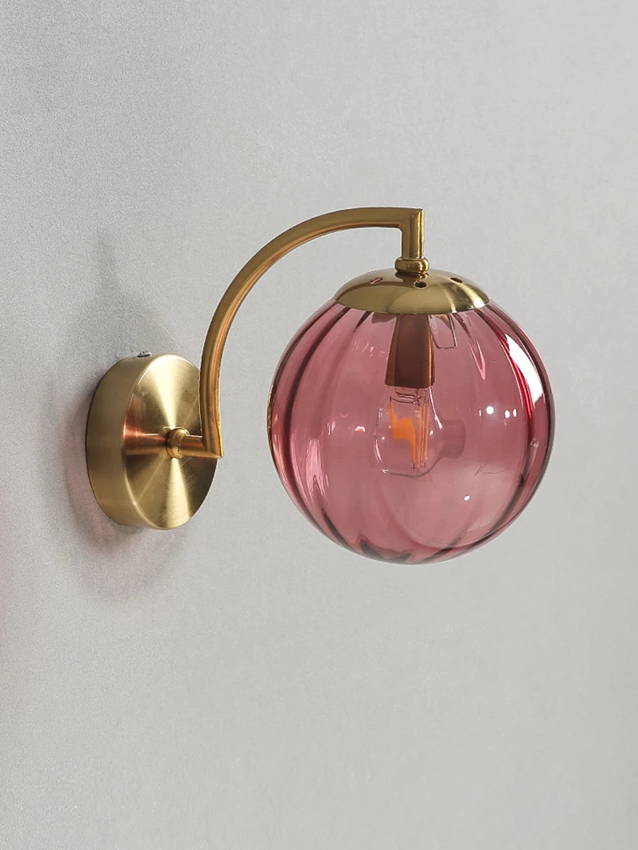 Color Glass Wall Light