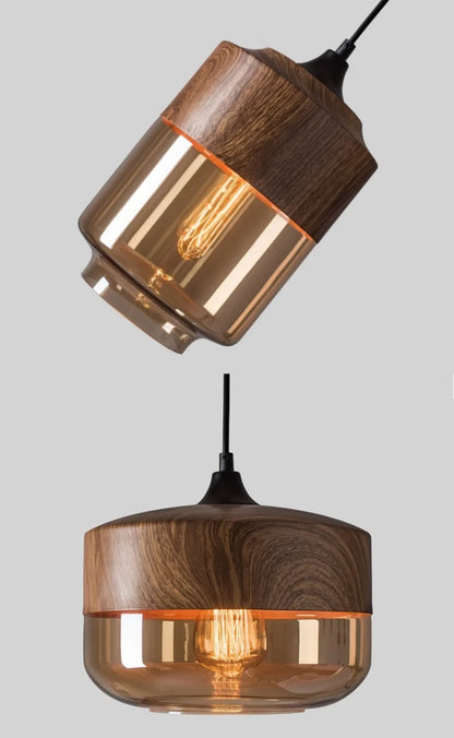 Vintage Wood Pendant Light